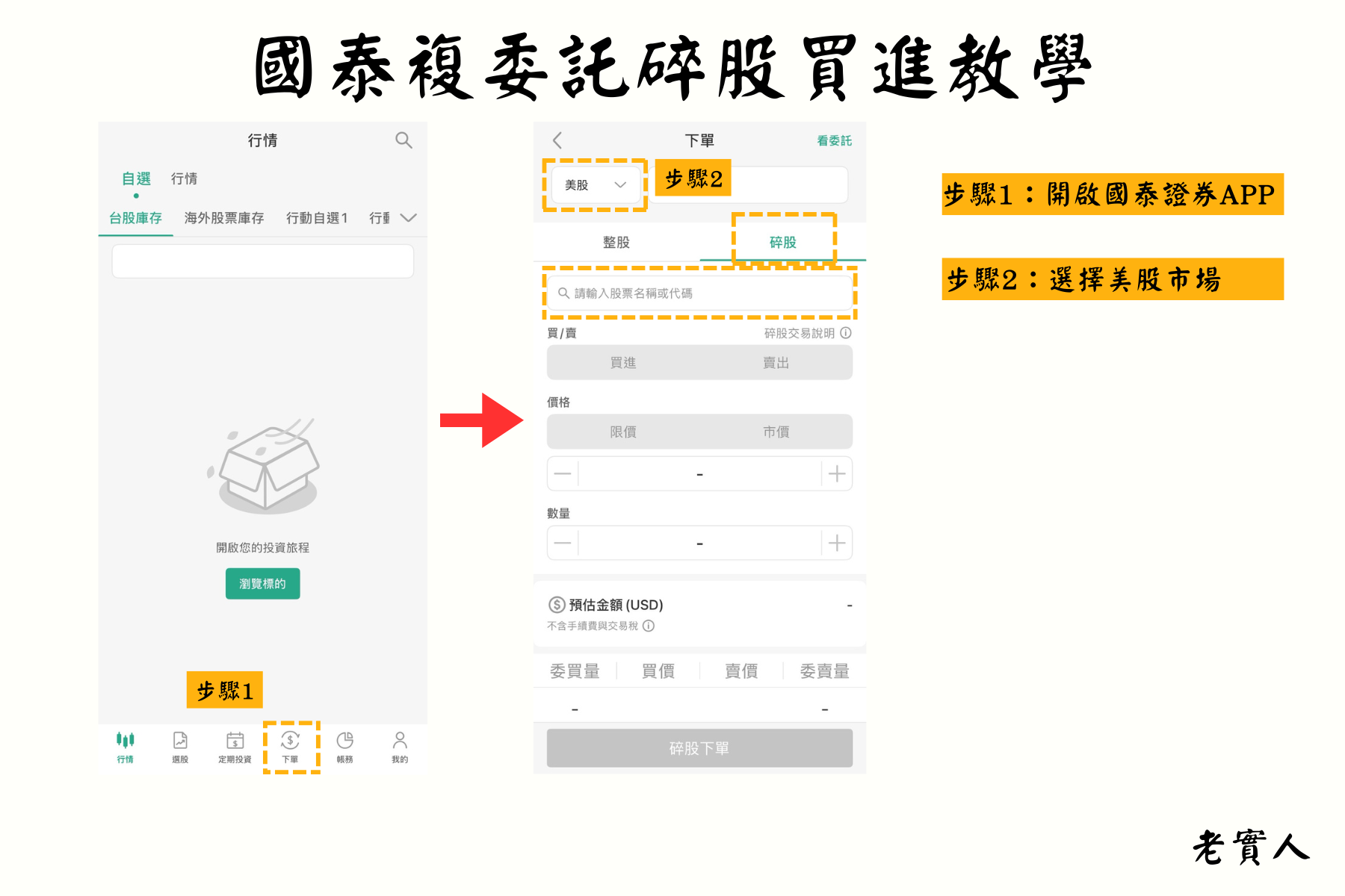 國泰複委託碎股買進教學